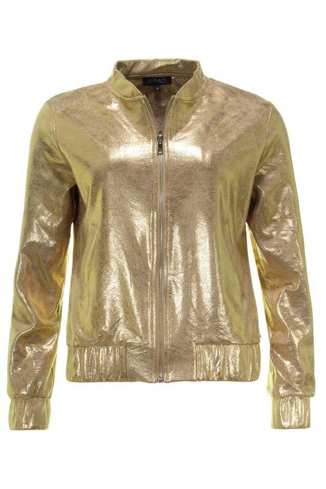 Mi Piace Jacket gold suedine 202516 Stretchshop.nl