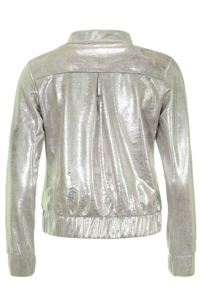 Mi Piace Jacket silver suedine 202516 Stretchshop.nl