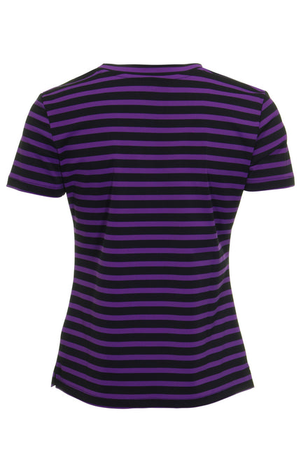 Mi Piace Travel top purple black stripe 202080 Stretchshop.nl