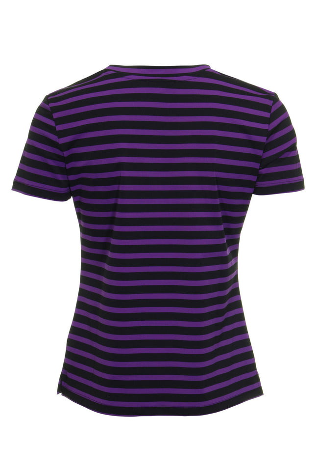 Mi Piace Travel top purple black stripe 202080 Stretchshop.nl