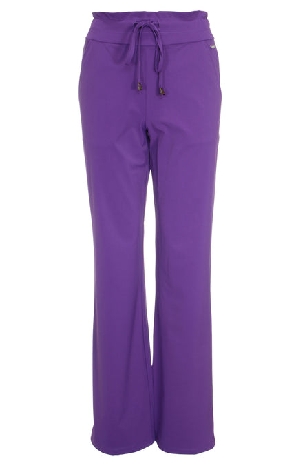 Mi Piace Travel broek flared purple 202089 Stretchshop.nl