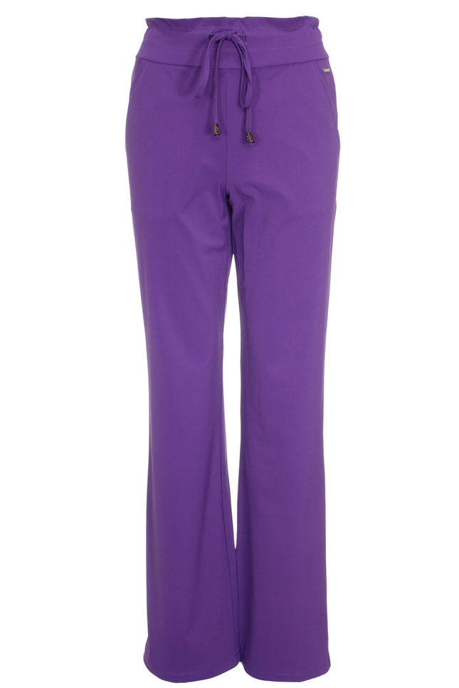 Mi Piace Travel broek flared purple 202089 Stretchshop.nl