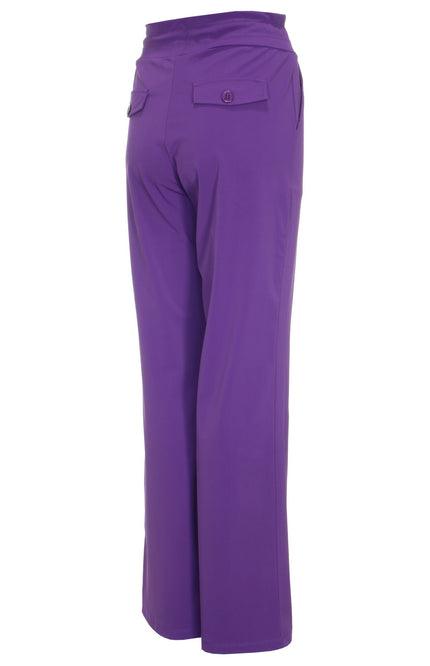 Mi Piace Travel broek flared purple 202089 Stretchshop.nl