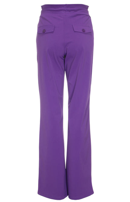 Mi Piace Travel broek flared purple 202089 Stretchshop.nl