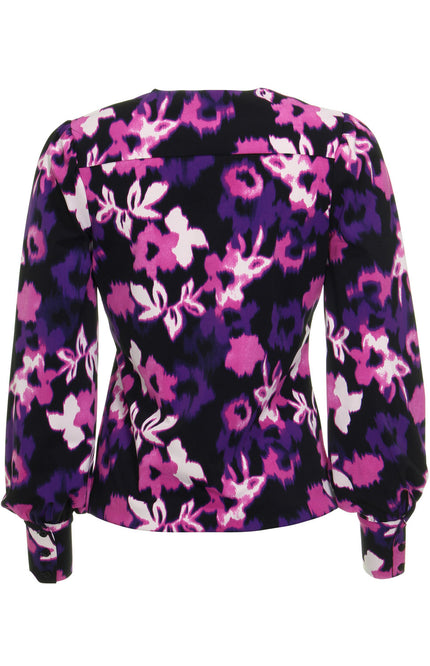 Mi Piace Travel top purple faded flowers 202226 Stretchshop.nl