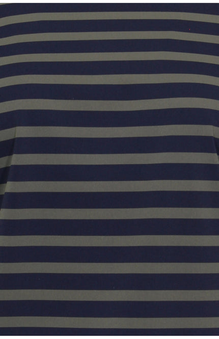 Mi Piace Travel top boothals deep depth dark blue stripe 202487 Stretchshop.nl