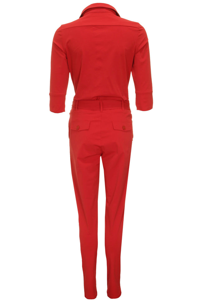 Mi Piace Travel jumpsuit dark red 202033 Stretchshop.nl