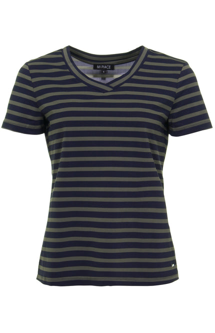 Mi Piace Travel top deep depth dark blue stripe 202080 Stretchshop.nl