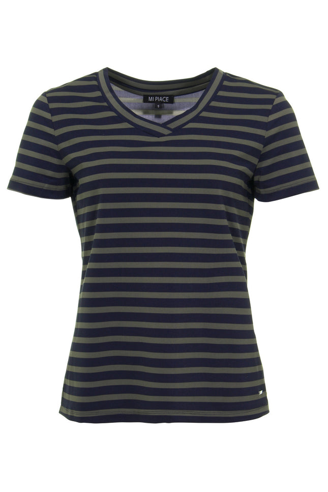 Mi Piace Travel top deep depth dark blue stripe 202080 Stretchshop.nl