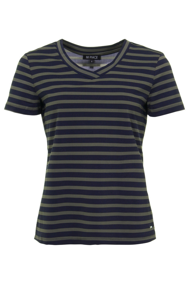 Travel top deep depth dark blue stripe 202080