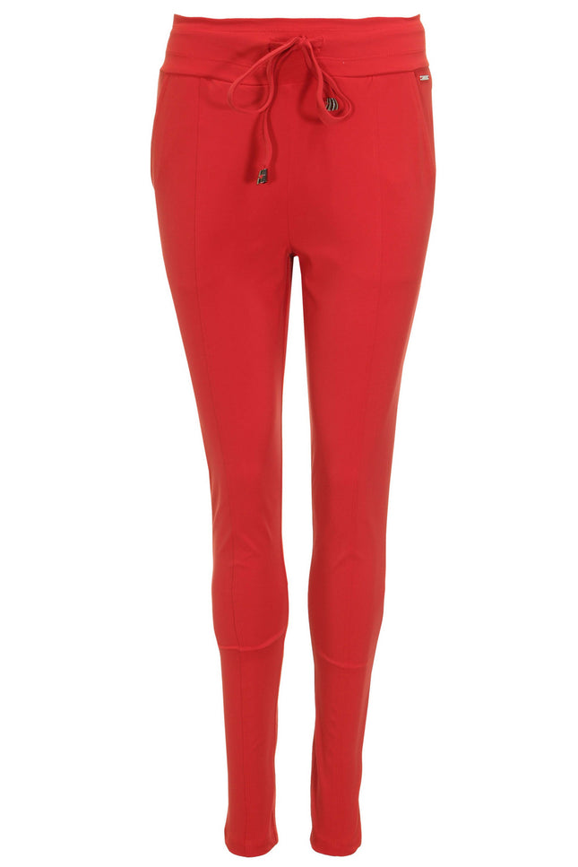 Mi Piace Travel broek dark red 202134 Stretchshop.nl