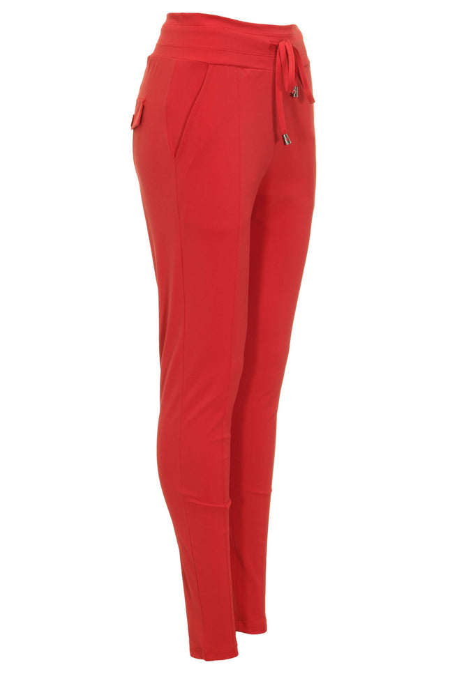 Mi Piace Travel broek dark red 202134 Stretchshop.nl