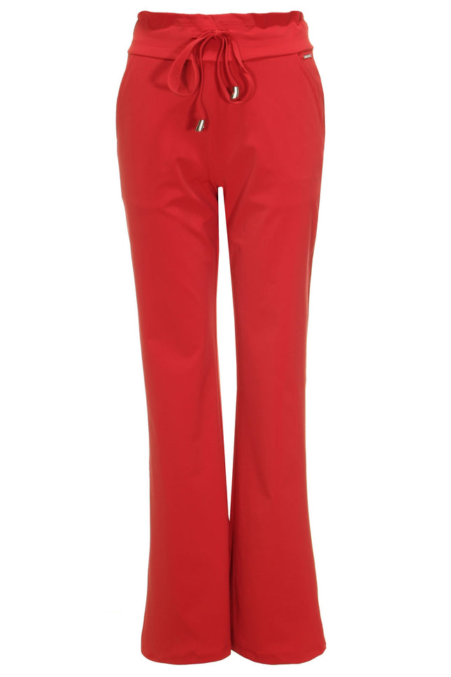 Travel broek flared dark red 202136