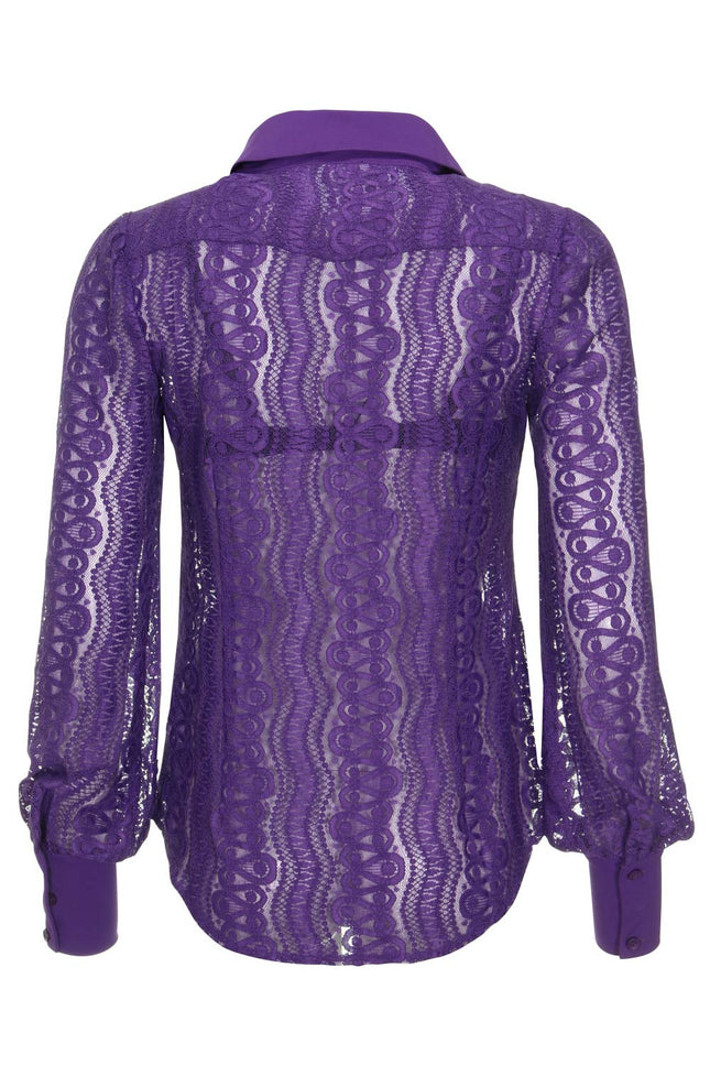 Mi Piace Travel blouse purple 202352 Stretchshop.nl