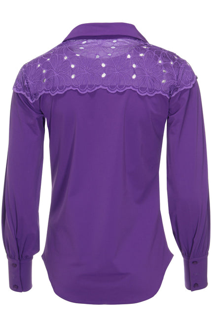 Mi Piace Travel blouse purple 202435 Stretchshop.nl