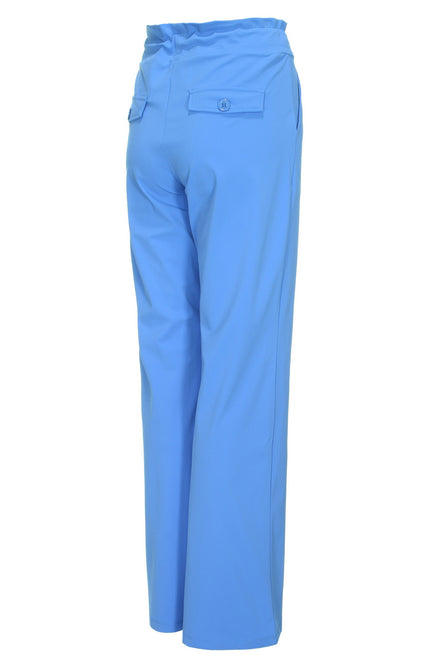 Mi Piace Travel broek flared azure blue 202089 Stretchshop.nl