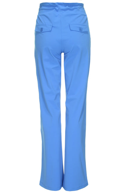 Mi Piace Travel broek flared azure blue 202089 Stretchshop.nl