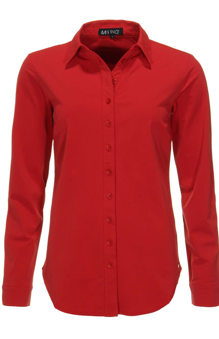 Mi Piace Travel blouse dark red 60840 Stretchshop.nl