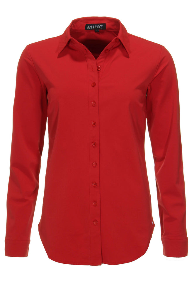 Mi Piace Travel blouse dark red 60840 Stretchshop.nl