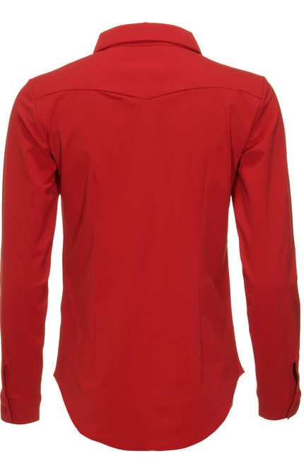 Mi Piace Travel blouse dark red 60840 Stretchshop.nl