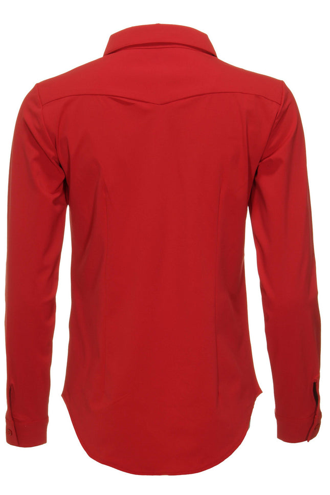 Mi Piace Travel blouse dark red 60840 Stretchshop.nl