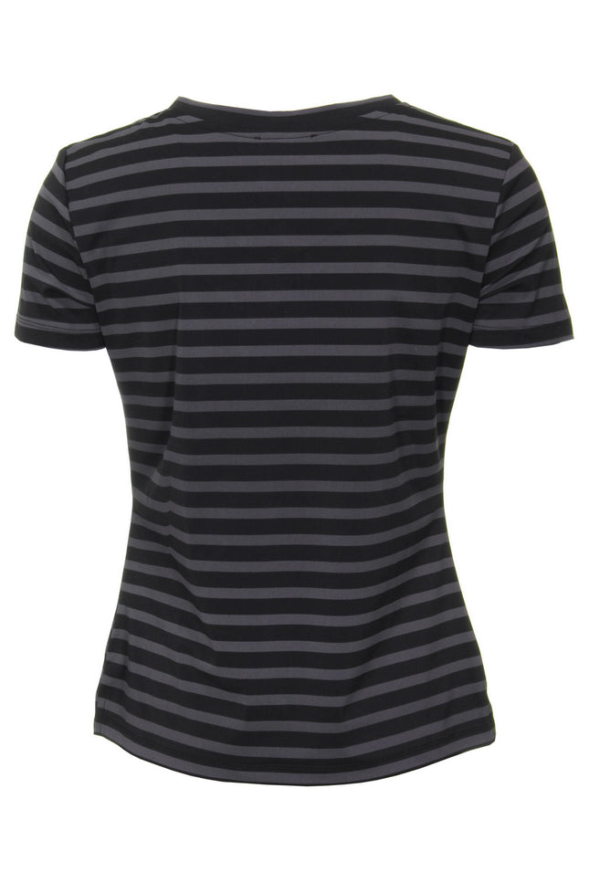 Mi Piace Travel top black dark grey stripe 202080 Stretchshop.nl