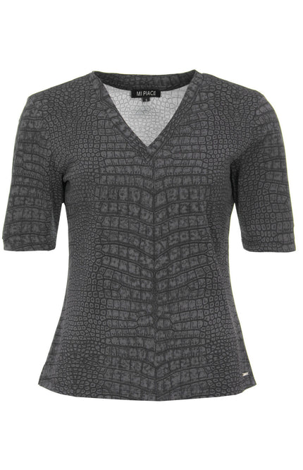 Mi Piace Travel top croco grey 202271 Stretchshop.nl