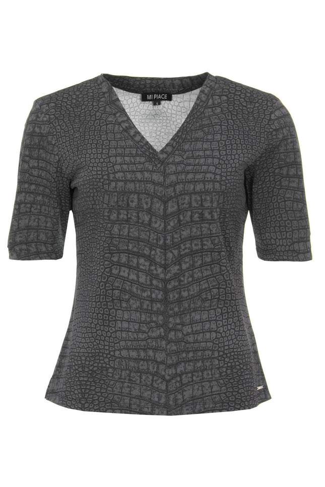 Mi Piace Travel top croco grey 202271 Stretchshop.nl