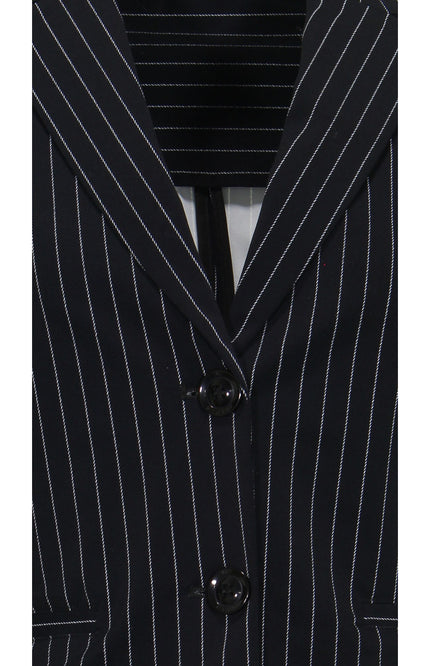 Mi Piace Travel blazer black pinstripe 202500 Stretchshop.nl