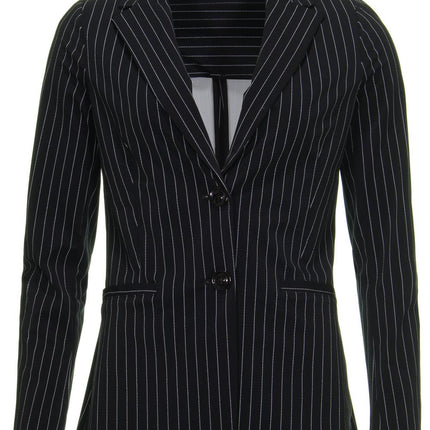 Mi Piace Travel blazer black pinstripe 202513 Stretchshop.nl