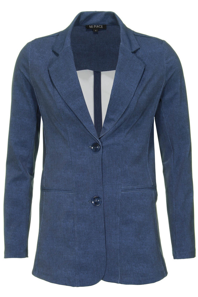 Mi Piace Travel blazer blue jeans 202102A Stretchshop.nl