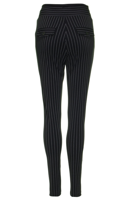 Mi Piace Travel broek black pinstripe 202134 Stretchshop.nl