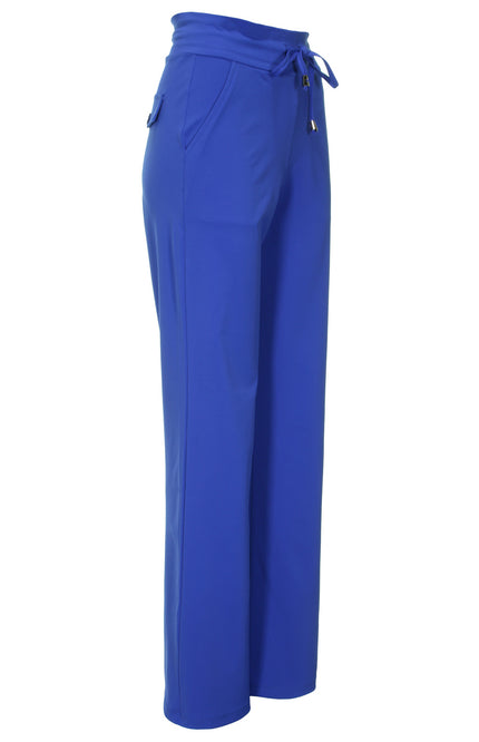 Mi Piace Travel broek flared cobalt 202089 Stretchshop.nl