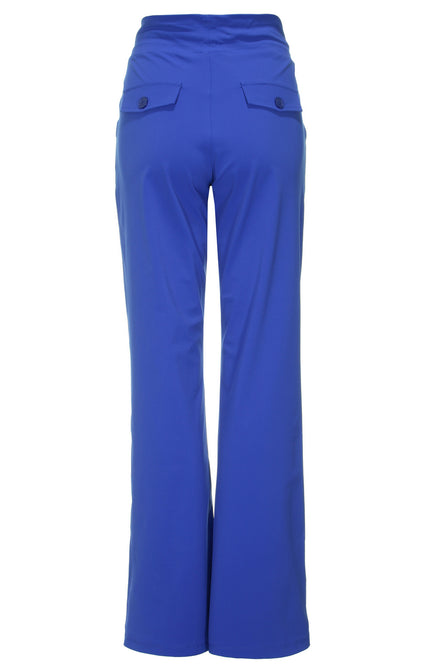 Mi Piace Travel broek flared cobalt 202089 Stretchshop.nl