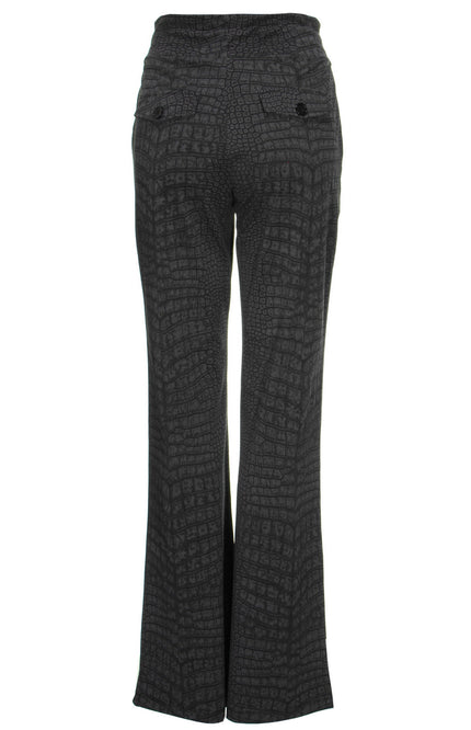 Mi Piace Travel broek flared croco grey 202089 Stretchshop.nl