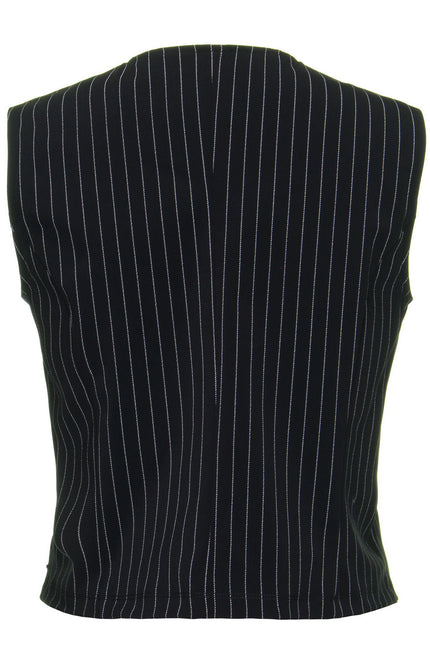 Mi Piace Travel gilet black pinstripe 202294 Stretchshop.nl