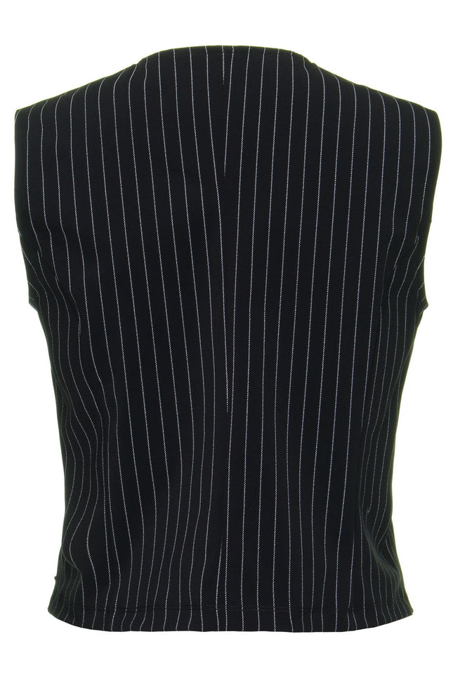 Mi Piace Travel gilet black pinstripe 202294 Stretchshop.nl