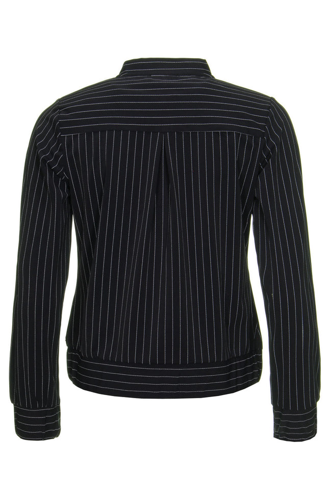 Mi Piace Travel jacket black pinstripe 202463 Stretchshop.nl