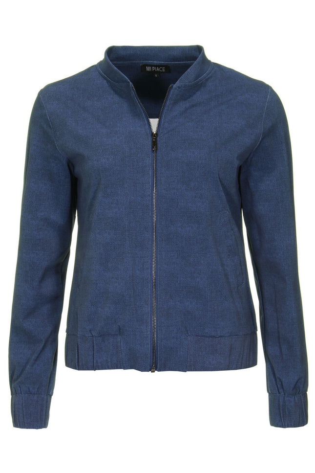 Mi Piace Travel jacket blue jeans 202463 Stretchshop.nl