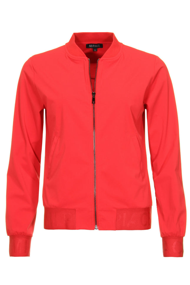 Mi Piace Travel jacket logo rood 202250 Stretchshop.nl