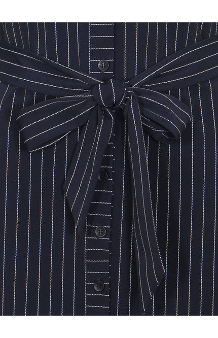 Mi Piace Travel jurk blue pinstripe 202092 Stretchshop.nl