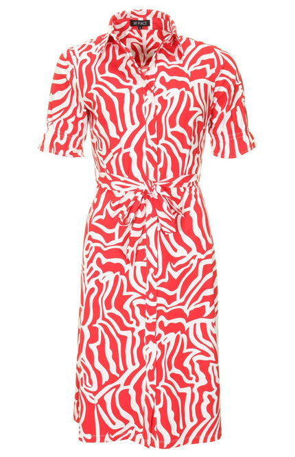 Mi Piace Travel jurk red graphic 202418 Stretchshop.nl