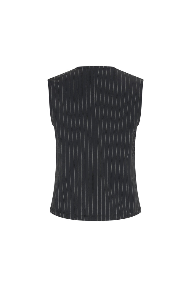 Travel gilet black pinstripe 202294