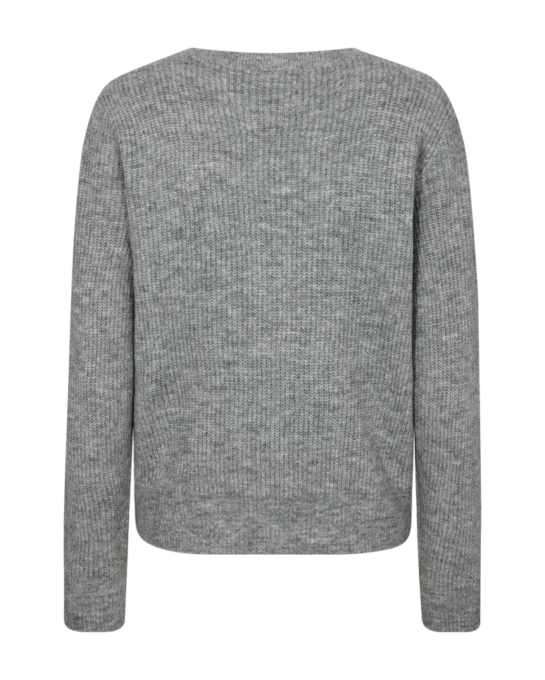 Freequent Trui fqfringe medium grey mlg. Stretchshop.nl