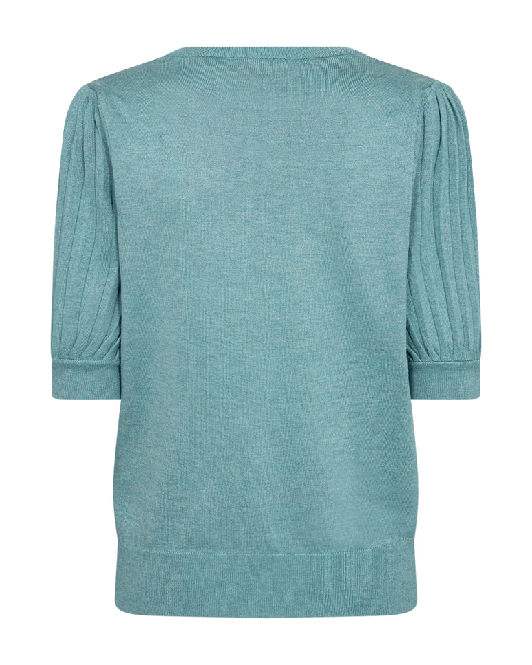 Freequent Top fqjoel dusty turquoise melange Stretchshop.nl