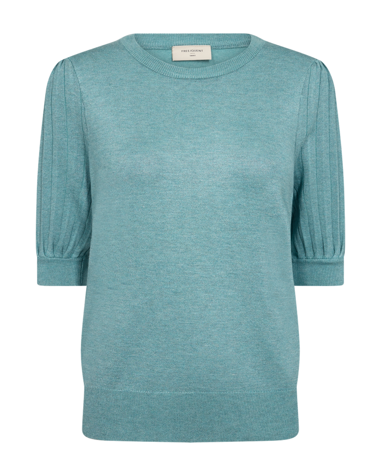 Freequent Top fqjoel dusty turquoise melange Stretchshop.nl