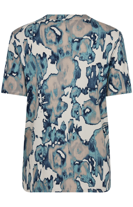 Freequent Blouse fqlyra moonbeam dusty turquoise Stretchshop.nl