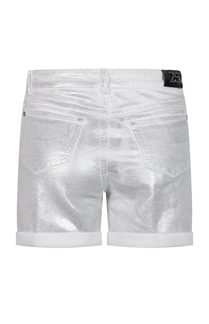 Zoso Short coated jeans ruby white 242 Stretchshop.nl