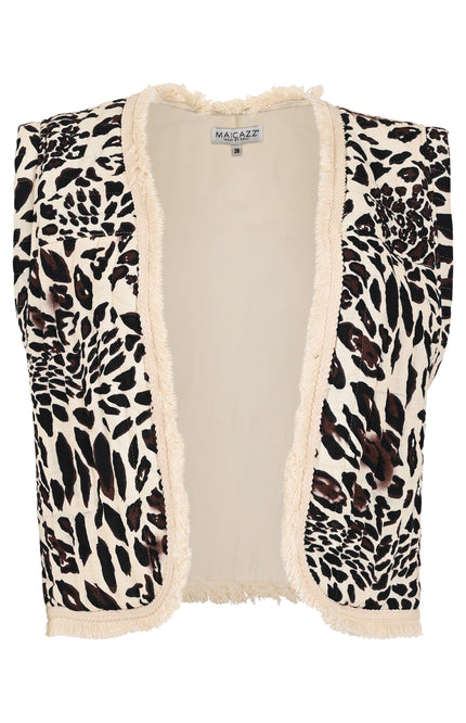 Maicazz Gilet kenan animal d11 Stretchshop.nl