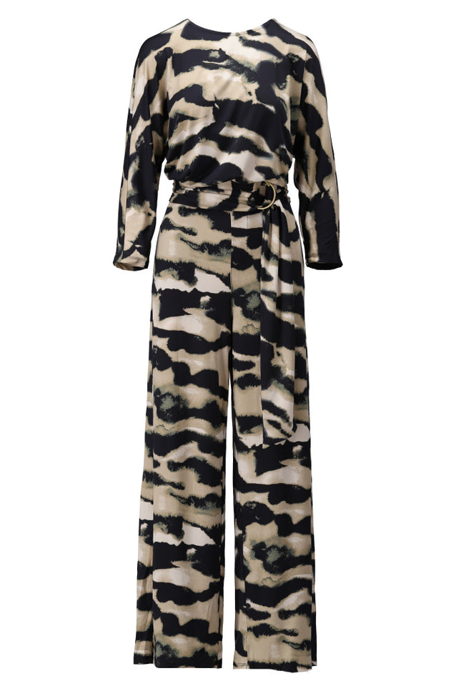 K-design Jumpsuit met design en vleermuismouwen Z328 - P870 Stretchshop.nl